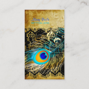 Tarjeta De Visita PixDezines fuentes vintage de pavo real+encaje/diy