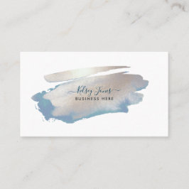 Tarjeta De Visita PixDezines Glam Platinum+Blue Ocean