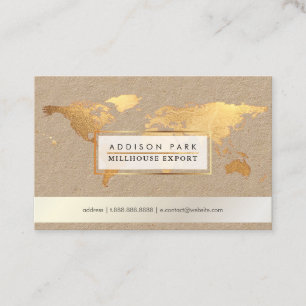 Tarjeta De Visita PixDezines globalizándose/mapa de palabras de oro 