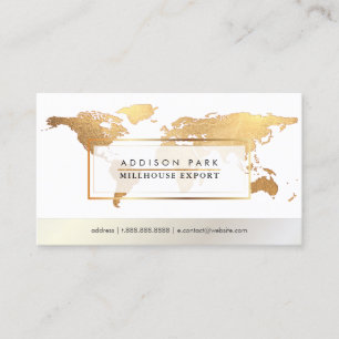 Tarjeta De Visita PixDezines globalizándose/mapa de palabras de oro 