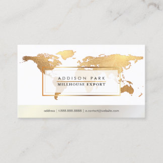 Tarjeta De Visita PixDezines globalizándose/mapa de palabras de oro 