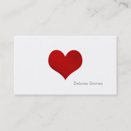 Tarjeta De Visita PixDezines Gran Corazón Rojo/Fondo DIY