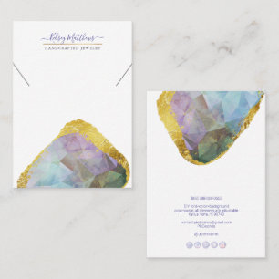 Tarjeta De Visita PixDezines H2 Cristal de Cuarzo Ombre Azul Púrpura