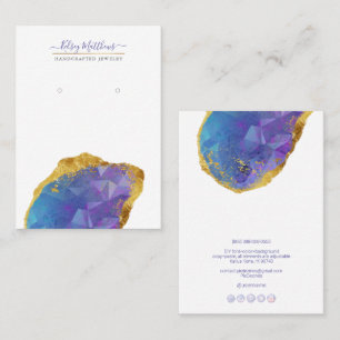 Tarjeta De Visita PixDezines H2 Quartz Crystal Ombre Azul Púrpura