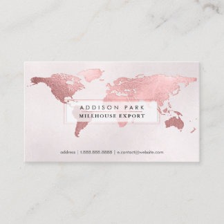 Tarjeta De Visita PixDezines haciendo mapa mundial/falso rosa de pal