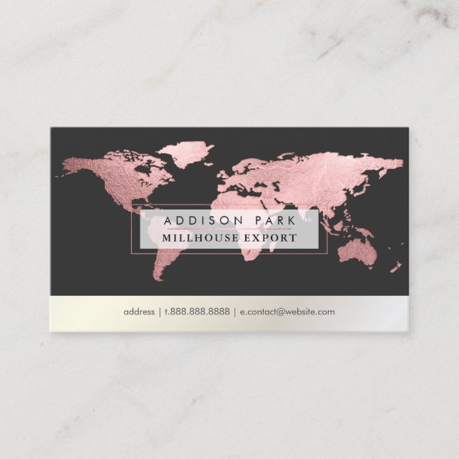 Tarjeta De Visita PixDezines haciendo mapa mundial/falso rosa de pal (Anverso)