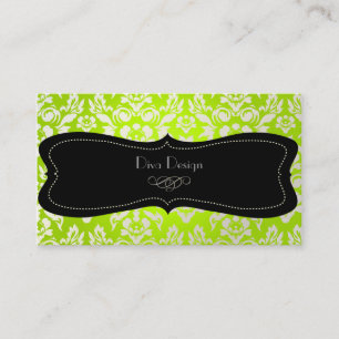 Tarjeta De Visita PixDezines Haute Coutour Damask, Faux Pearl