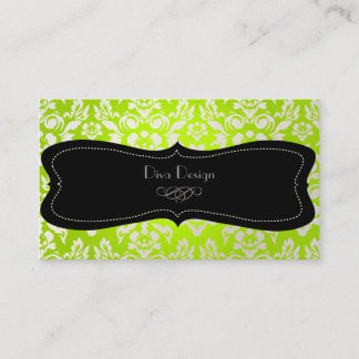 Tarjeta De Visita PixDezines Haute Coutour Damask, Faux Pearl