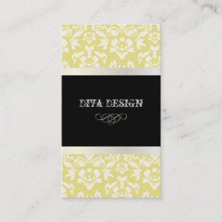 Tarjeta De Visita PixDezines Haute Coutour Damask, Faux Pearl