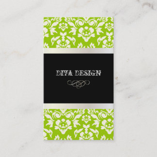 Tarjeta De Visita PixDezines Haute Coutour Damask, Perla Falsa