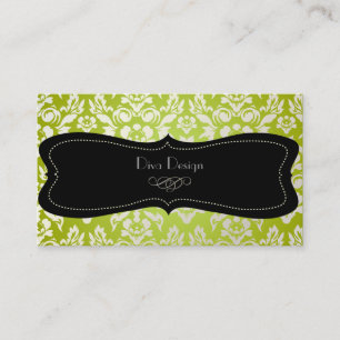 Tarjeta De Visita PixDezines Haute Coutour Damask, Perla Falsa