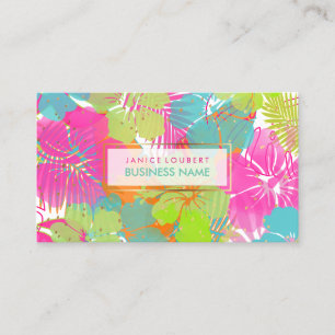 Tarjeta De Visita PixDezines hibiscus/rainforest/fondo DIY