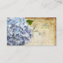 Tarjeta De Visita PixDezines hidrangeas azules, floristas/cosechas