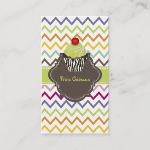 Tarjeta De Visita PixDezines keylime girá cupcake+chevron