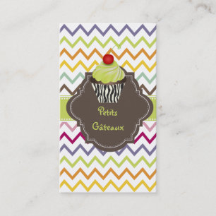 Tarjeta De Visita PixDezines keylime girá cupcake+chevron