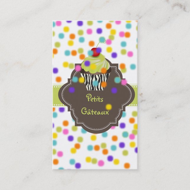 Tarjeta De Visita PixDezines keylime girá quequitos+rociadores (Anverso)