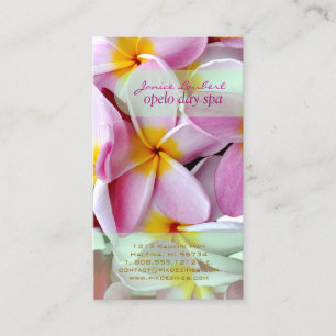Tarjeta De Visita PixDezines KONA PINK PLUMERIAS