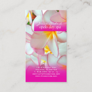 Tarjeta De Visita PixDezines KONA PINK PLUMERIAS