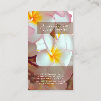 Tarjeta De Visita PixDezines kona plumeria rosa