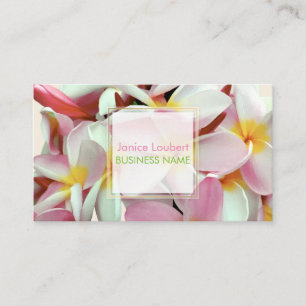 Tarjeta De Visita PixDezines KONA ROSA PLUMERIAS