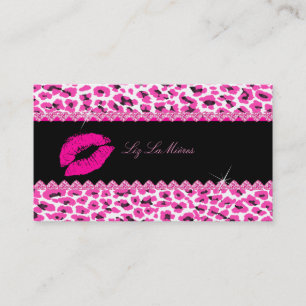 Tarjeta De Visita PixDezines labios calientes+cheetah descarada