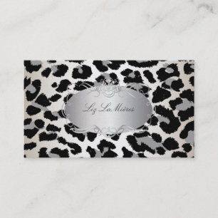 Tarjeta De Visita PixDezines leopard/champagne