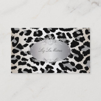 Tarjeta De Visita PixDezines leopard/champagne