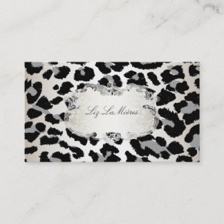 Tarjeta De Visita PixDezines leopardo/champán