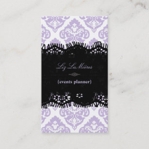 Tarjeta De Visita PixDezines Lilac Olivia Damask/diy fondo