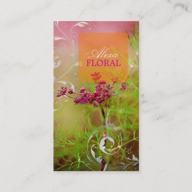 Tarjeta De Visita PixDezines maleza de molleja+agitadores de filigre (Anverso)