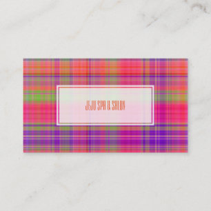 Tarjeta De Visita PixDezines malibu plaid