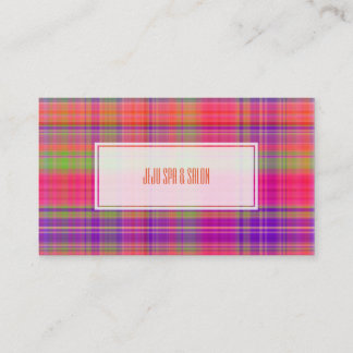 Tarjeta De Visita PixDezines malibu plaid