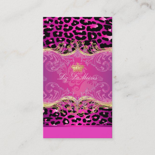 Tarjeta De Visita PixDezines manchas de chita / francotirador (Anverso)