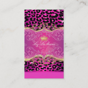 Tarjeta De Visita PixDezines manchas de guepardo / framboise