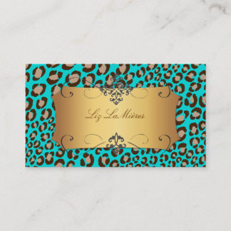 Tarjeta De Visita PixDezines manchas leopardo / ¡¡¡DIY color de fond