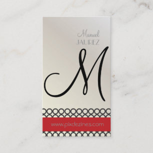 Tarjeta De Visita PixDezines Mod Rings, monograma