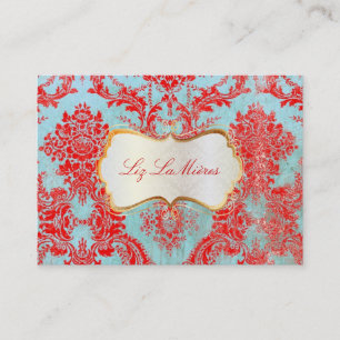 Tarjeta De Visita PixDezines natasha damask vintage