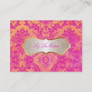Tarjeta De Visita PixDezines natasha damask vintage