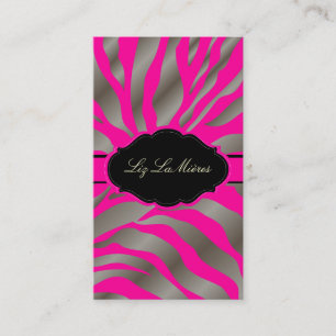 Tarjeta De Visita PixDezines Patrón de cebra suave/color DIY/rosa ca