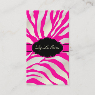 Tarjeta De Visita PixDezines Patrón de cebra suave/color DIY/rosa ca