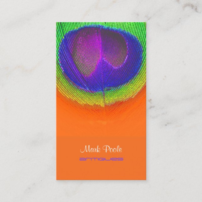 Tarjeta De Visita PixDezines Peacock eye/cobalto+emerald (Anverso)