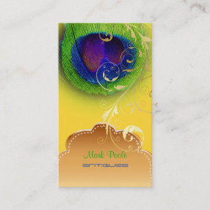 Tarjeta De Visita PixDezines Peacock eye+filigree swirls