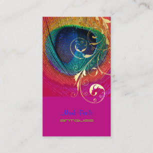 Tarjeta De Visita PixDezines Peacock eye+filigree swirls