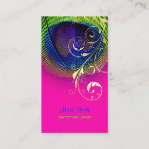 Tarjeta De Visita PixDezines Peacock eye+filigree swirls