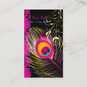 Tarjeta De Visita PixDezines Peacock+filigree+fondo encaje/diy