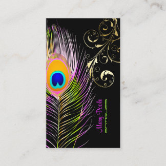Tarjeta De Visita PixDezines Peacock+filigree giratoria