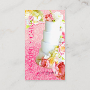 Tarjeta De Visita PixDezines PEONIES/FONDANT CAKE/Bakery/pâtisserie
