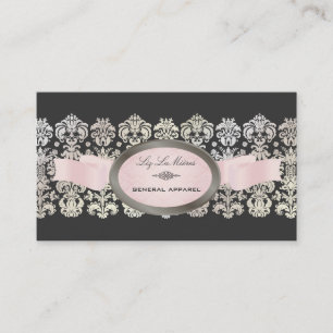 Tarjeta De Visita PixDezines perla, Isabella Lace Damask/DIY color!