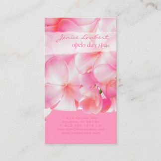 Tarjeta De Visita PixDezines PINK KONA PLUMERIAS