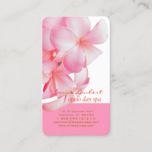 Tarjeta De Visita PixDezines PINK KONA PLUMERIAS